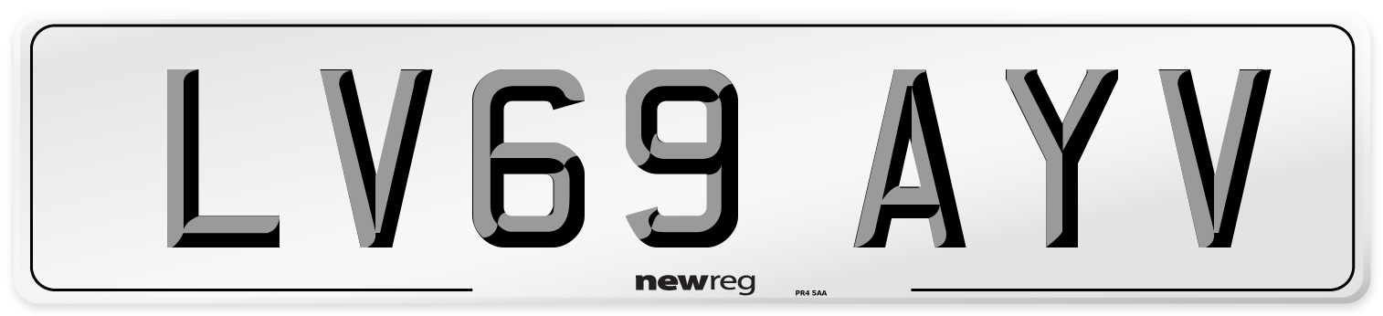LV69 AYV Number Plate from New Reg